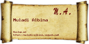 Muladi Albina névjegykártya